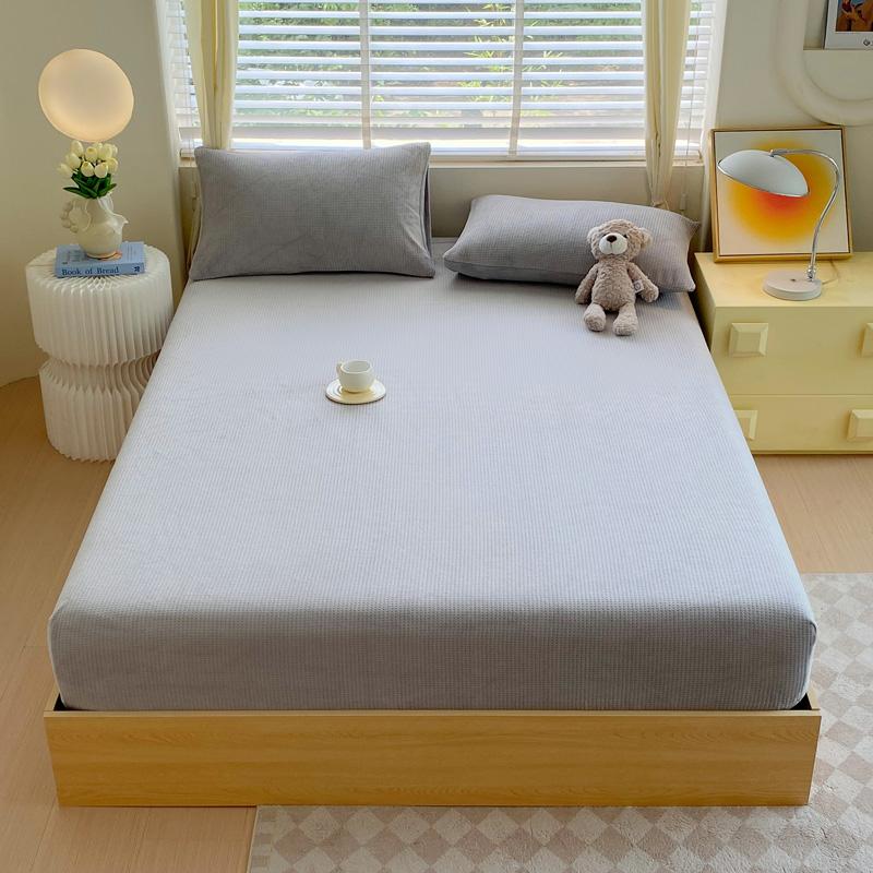 Однотонное покрывало на кровать бархатная простыня на резинке теплое простыня для кровати приятное к коже постельное белье зимние простыни простыня(Наволочка Нужен заказ)