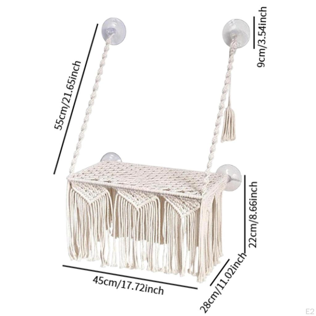 Гамак для кошек, сидение для отдыха на окне, экономящее место, мягкая подушка премиум-класса в стиле бохо, прочная для домашних питомцев