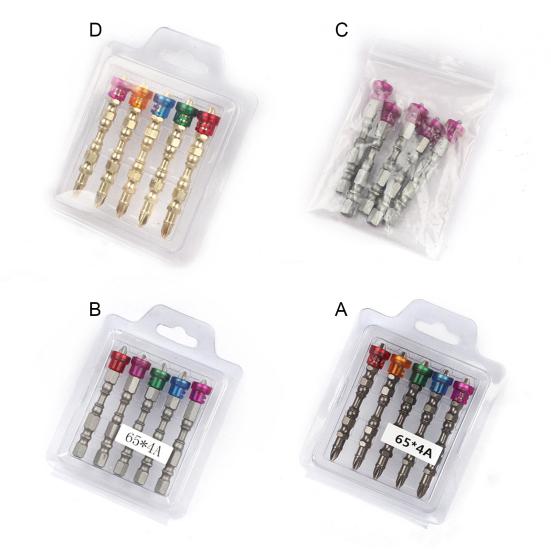 5 шт./компл., электрические отвертки, биты с двойной головкой, магнитное кольцо, шестигранный хвостовик, противоскользящий инструмент, стальные крестовые отвертки высокой твердости, плотницкие работы