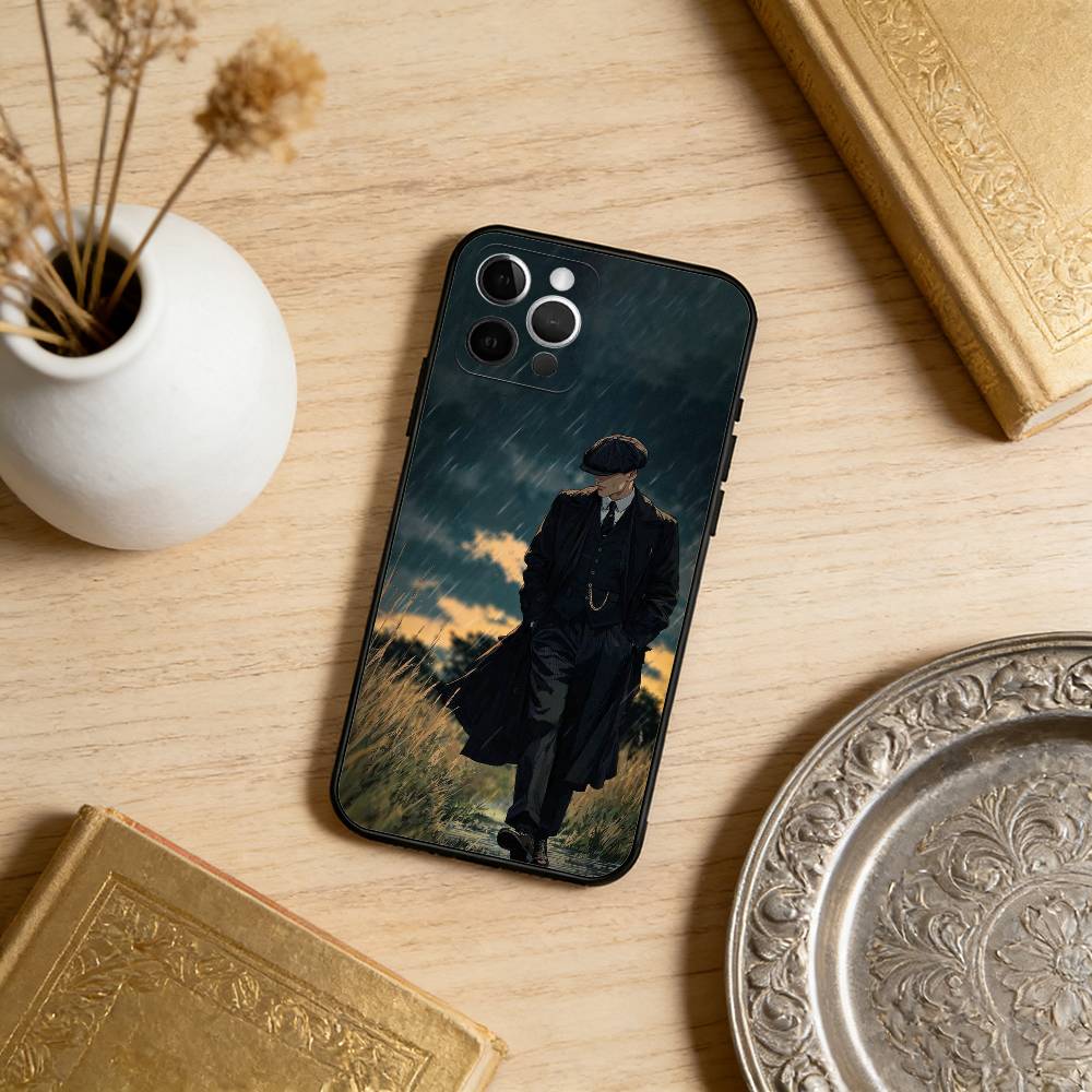 Чехол для телефона T-Thomas S-Shelby Cool для iPhone 17,16,15,14,13,12,11 Plus,Pro Max, Мягкий силиконовый черный чехол