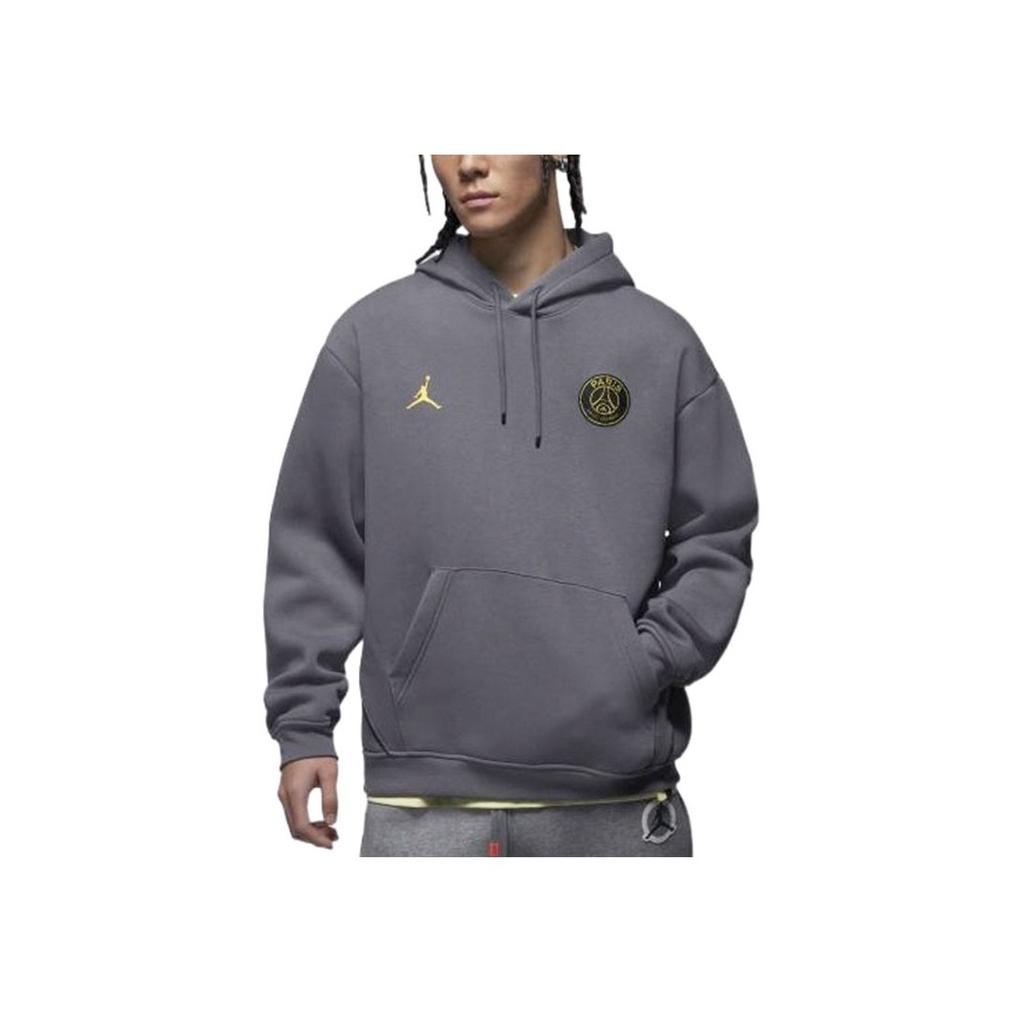 Jordan Мужская толстовка с принтом в полоску и золотым принтом X PSG Paris Saint-Germain светло-графитово-серого цвета DV0612-014