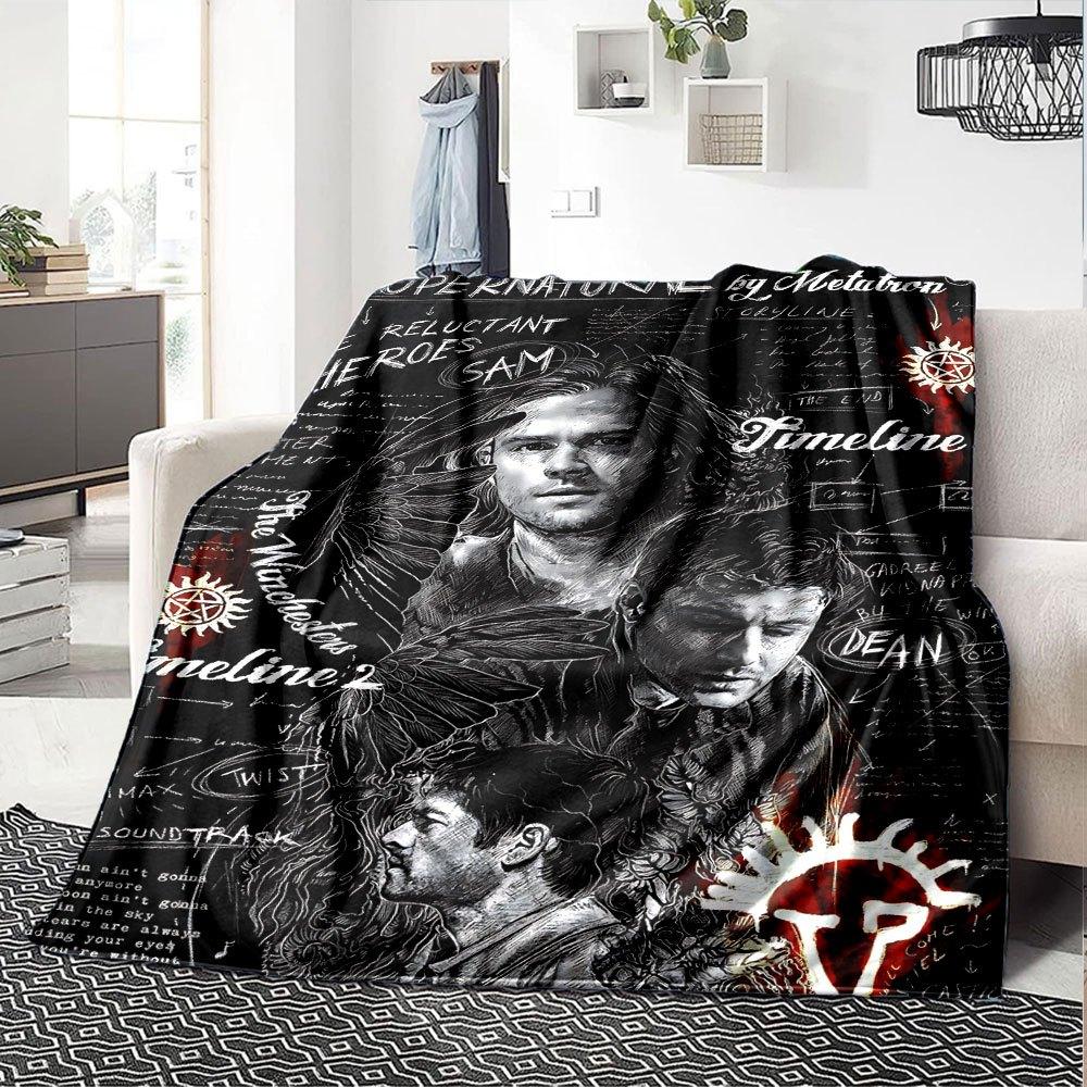 1 шт. Плед «Сверхъестественное 3», мягкий, теплый, для дома, офиса, путешествий, всесезонный, уютное постельное белье, подарок, уютный аксессуар для офисаB