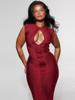 European & American Women's 2026 Autumn/Winter Sexy Midi Bodycon Dress with Back Zipper