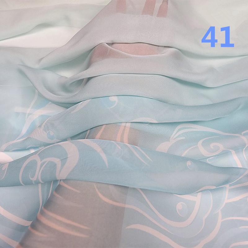 2M Ткань шифон градиентного цвета радуги в древнем стиле 30D органза тюль для DIY ханьфу свадебного платья сценического декора