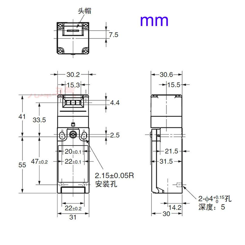 SRK D11 Выключатель безопасности двери Водонепроницаемые концевые выключатели IP65 Запирающиеся двери Ключевой выключатель Кабельный ввод PG11 D4NS-1BF QKS8, 2 шт. в упаковке