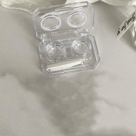 1 шт. Прозрачный мини-коробка для контактных линз, женский дорожный портативный футляр для контактных линз, сопутствующая коробка для ухода за контактными линзами с зеркальным пинцетом