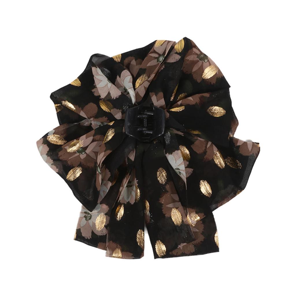 Fashion Ribbon Hair Claw Bow Hairpin for Women Girls Stain Bow Barrettes Hairpin Women Color Ponytail Clip Hair Accessories