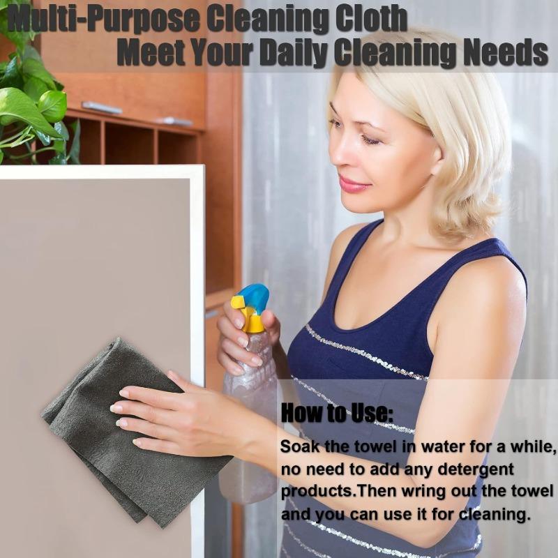 Утолщенная волшебная чистящая салфетка из микрофибры для кухни, стекла, автомобиля, полотенце для чистки стекла, многоразовые моющиеся безворсовые чистящие тряпки