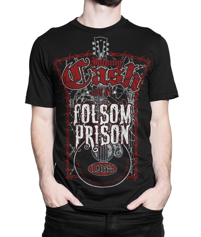 Johnny Cash Live At Folsom Prison T-Shirt, Men's Women's All Sizes (mw-327)
