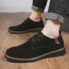 Men's Large Size Leather Loafers: Spring Low-Top Breathable Casual Shoes In British Fashion Style