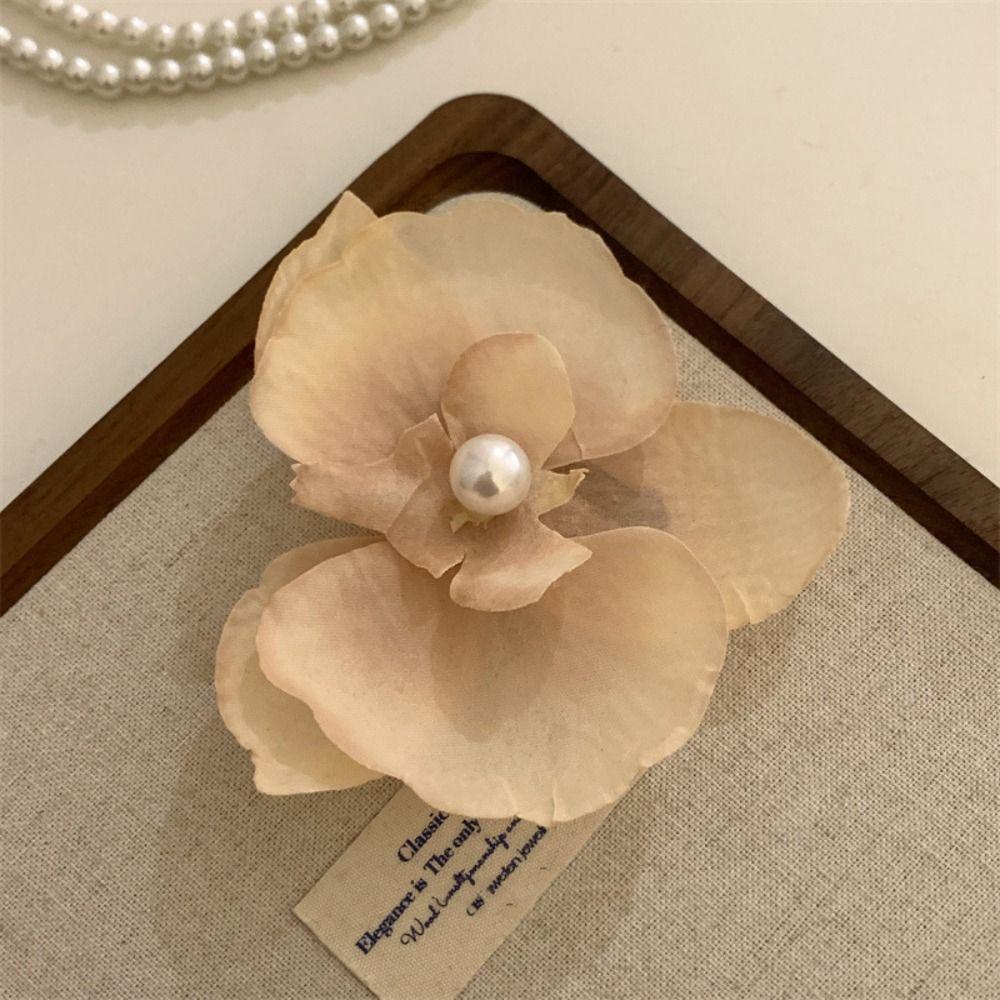 Cloth Butterfly Flower Hair Clip Butterfly Orchid Girl Hair Clip Orchid Flower Hairpin Party