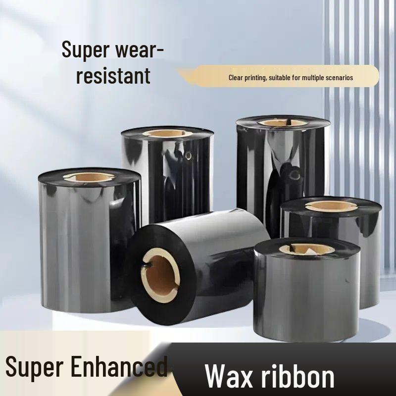 Улучшенная восковая термотрансферная лента 110мм×300м для печати этикеток на медной бумаге, 110мм×70м двухосевая карбоновая