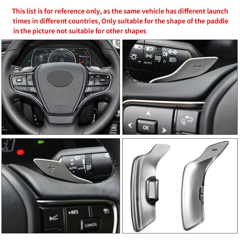 For Lexus Car Steering Wheel Shift Paddle NX RX 350h UX LX ES LS RZ LM LBX 2023 2024 Alloy Shifter Paddles Sticker Accessories