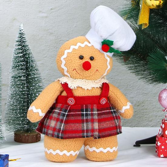 Пряничный человечек, мягкая плюшевая праздничная декоративная подушка, домашний декор, плюшевая мультяшная фигурка мальчика и девочки, украшение на рождественскую елку