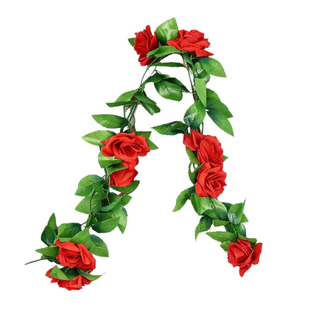 6 Color Artificial Flower Vine 2 3M Length 9 Silk Flowers Wedding Home Decor for Arch Wall Chair Back TV Cabinet Foyer Decor