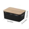 Storage Basket Weave Box Multipurpose Portable for Organizing Container Kitchen Cabinet