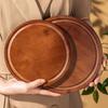 8 Inch Wooden Cake Stand High Base Fruit Snacks Storage Tray Cupcakes Display Plate  Wedding