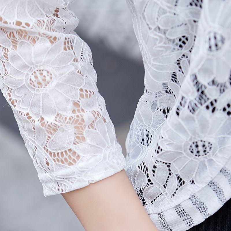 Lace Cardigan Thin Coat Women's Summer Korean Slim Plus Size Seven Quarter Sleeve Shawl Top Versatile Sun Protection Shirt