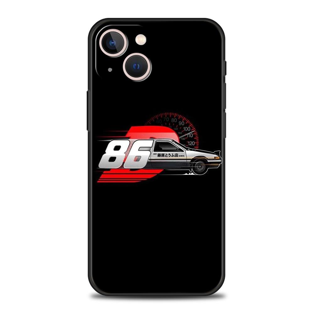 Чехол для телефона Initial D AE86 для iPhone 16 15 14 13 12 Pro Max 11 Pro Max 7 8 Plus XS XR Ударопрочный Мягкий чехол Capas Сумка ТПУ