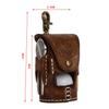 TOURBON Vintage Golf Ball Bag Pouch Divot Tool Holder Tee Holder 2 Ball Leather Waist Golf Carrier