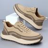 Men's Sneakers Thick Sole Walking Shoes Male Fashion Casual Footwear Solid Color Board Shoe