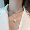 Vintage Multi-layer Coin Pendant Choker Necklace For Women Gold Silver Color Fashion Chunky Chain Necklaces Jewelry