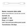 3A Macaron плетеный подходит для Apple Fast Charge Data Cable TypeC Huawei Charge Cable PD20W Data Cable