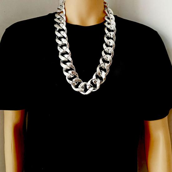 Мужское ожерелье с большой цепью в стиле хип-хоп из смолы, преувеличенное геометрическое колье-чокер для коктейльной вечеринки