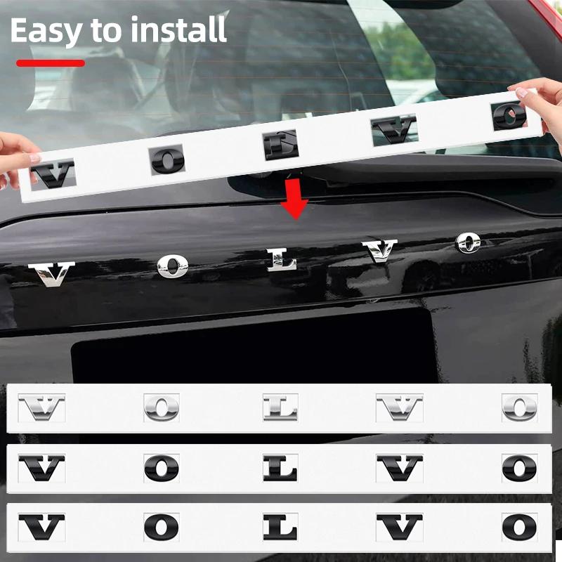 Наклейка на бампер и багажник автомобиля Наклейка на задний хвост багажника крыло автомобиля Буквенный логотип Для Volvo V40 V60 XC40 XC60 XC90 C30 S60L S80L Аксессуар