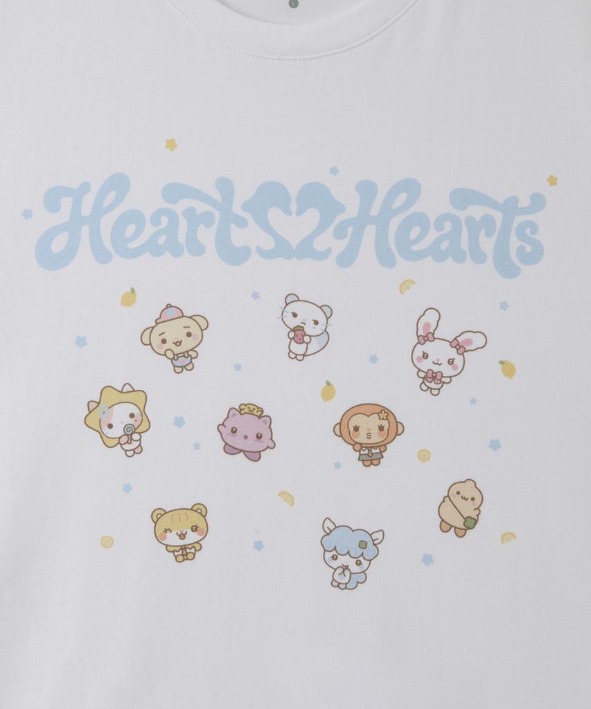 Musinsa Standard [Сотрудничество Hearts2Hearts] Футболка Hearts2Hearts [Белая]