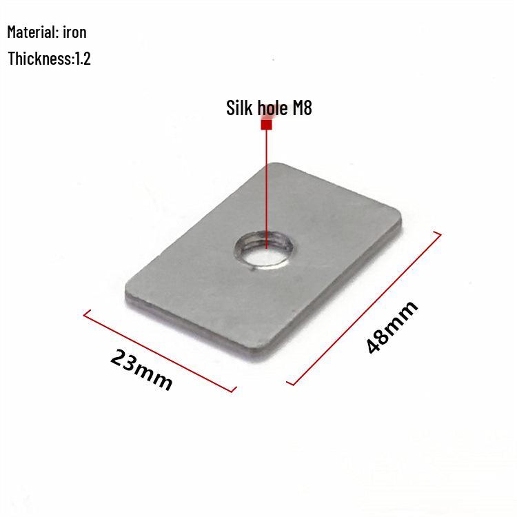 Соединитель квадратной трубы из нержавеющей стали с резьбовым отверстием для сборки стеллажа