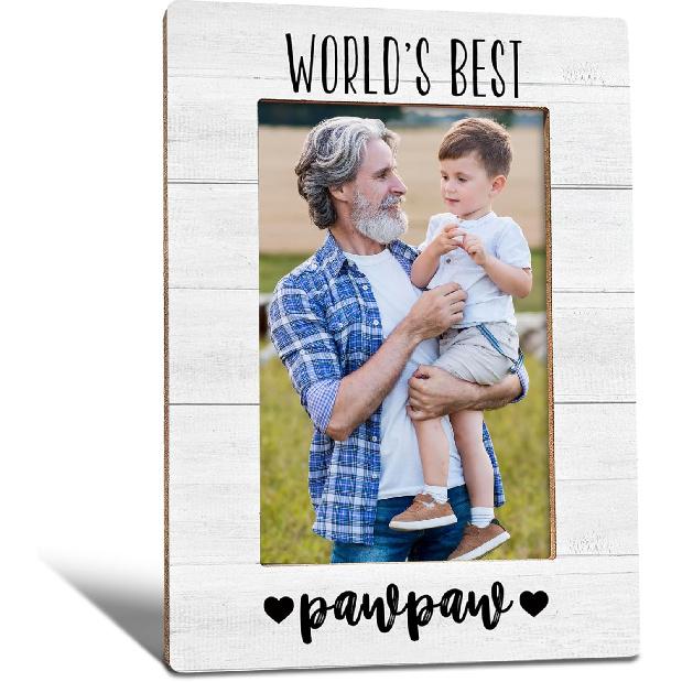 World's Best Auntie Picture Frame, Mother's Day Birthday Gifts for Auntie Grandma, Best Grandma Photo Frame 4X6, Grandmother Gifts Wooden Photo