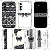 Черный Кружевной Принт Новый Горячий Для Samsung Galaxy S23 S24 S25 Ultra S22 Plus S21 Черный Мягкий Чехол Водонепроницаемый Мягкий Чехол