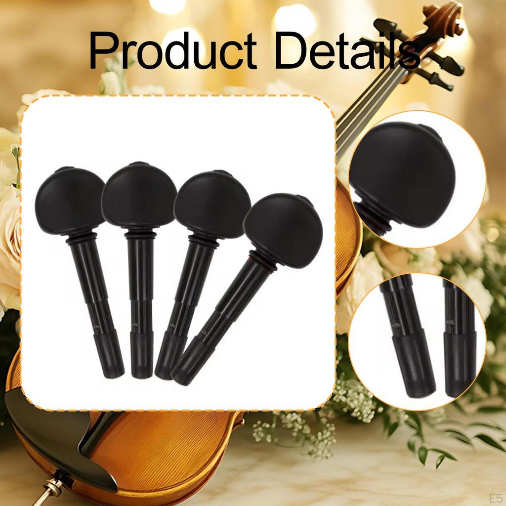 4 Pieces Mechanical Violin Fiddle Tuning Peg Set String Adjuster Musical Instrument Accessories