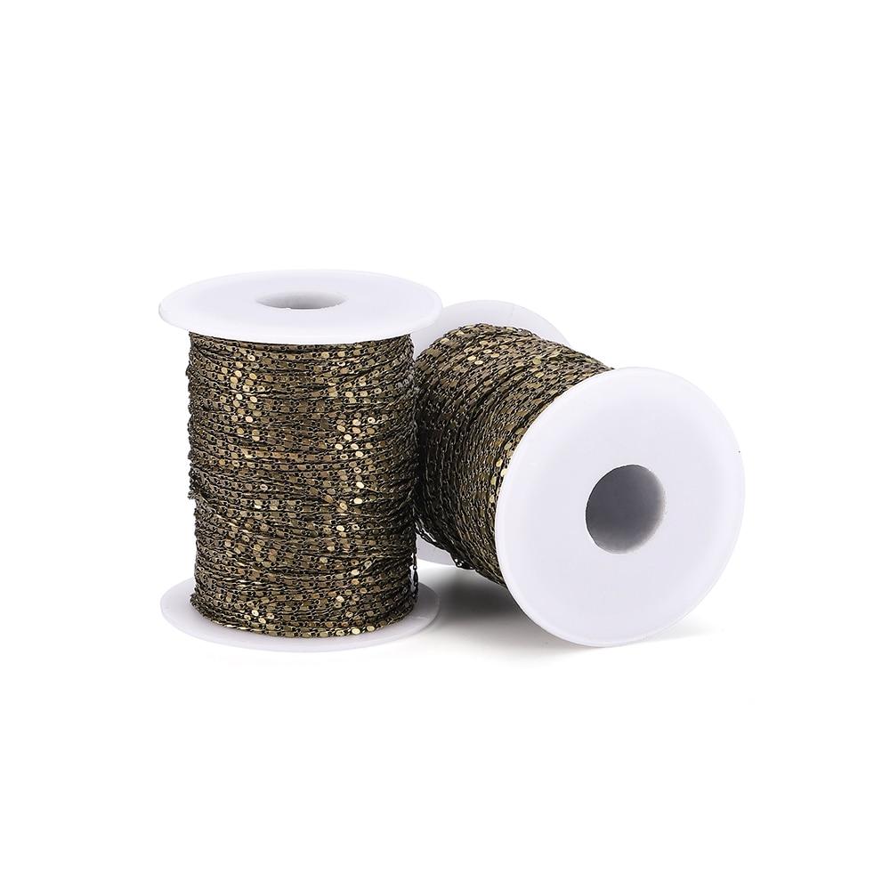 5 м/лот 1,6 мм металлические медные серьги ножной браслет Neackalce цепочки аксессуары для браслета DIY ювелирные изделия товары для рукоделия