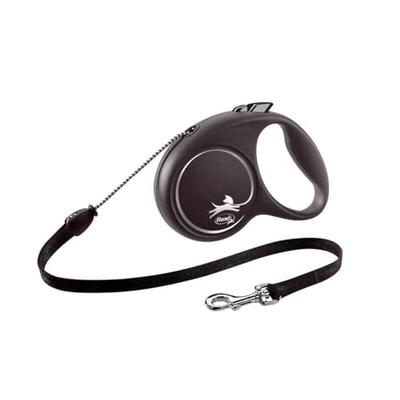 Поводок для собаки Flexi Black Design, маленький шнур (Менее 12 кг), 5м, черный