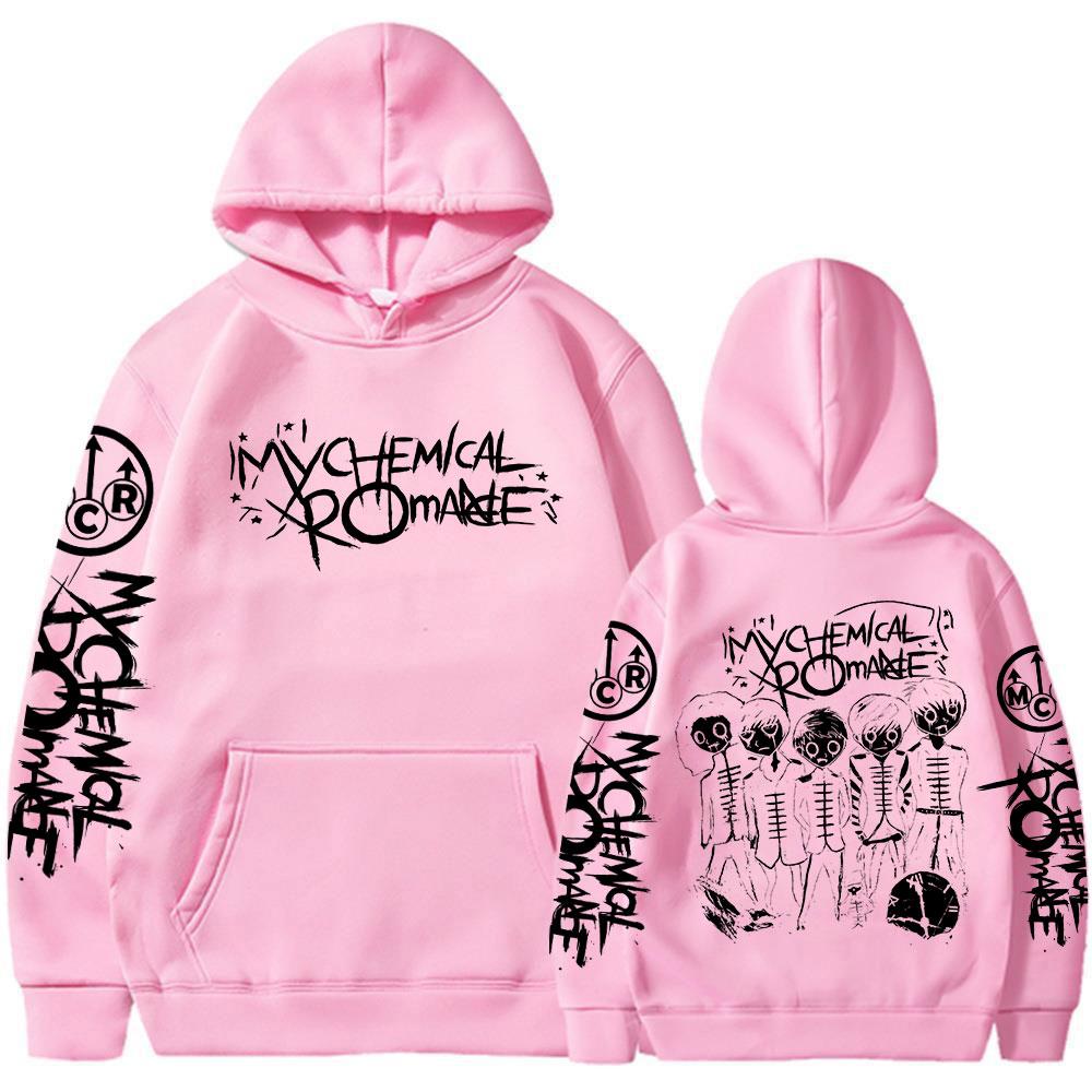 Группа My Chemical Romance Мультяшные Винтажные Худи Мужская Женская Одежда Готические Панк Худи с Капюшоном Повседневные Свитшоты с Длинным Рукавом