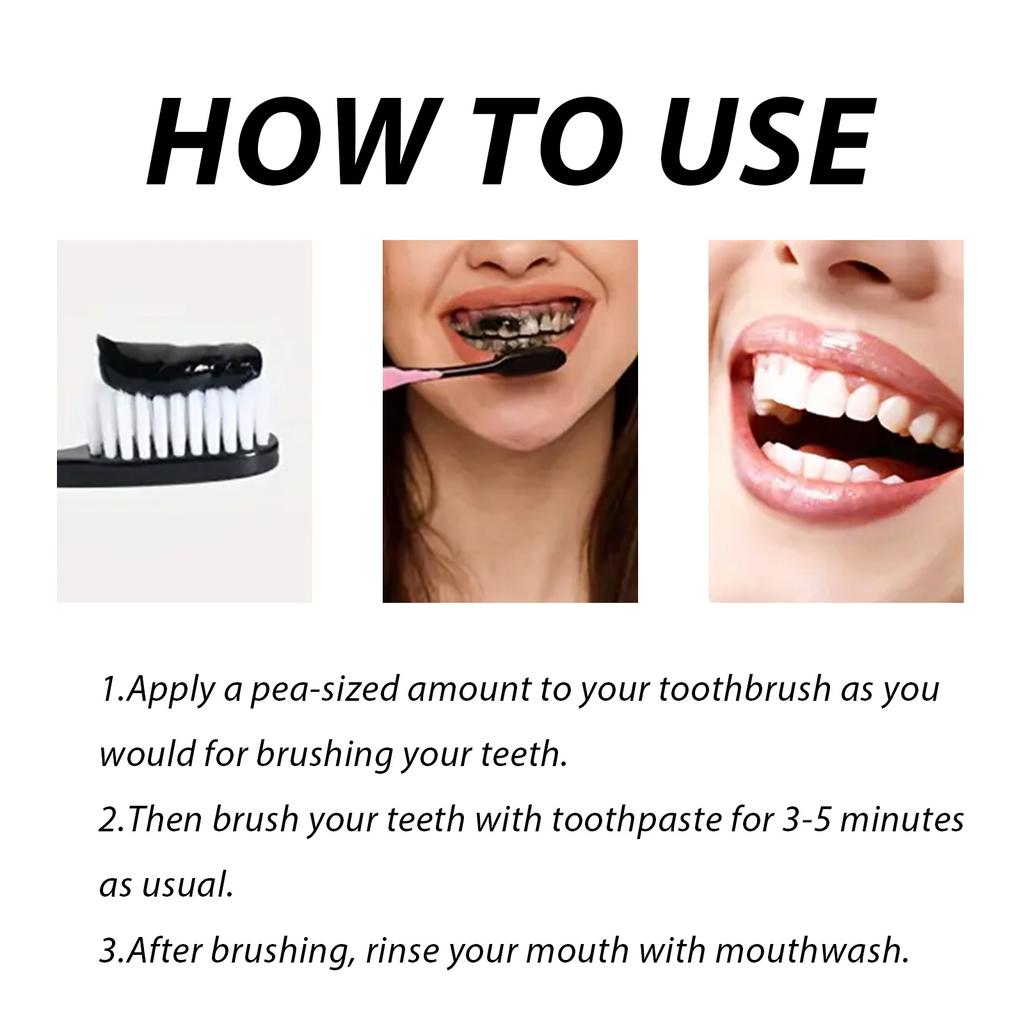 100g Bamboo Charcoal Toothpaste Deep Clean Dispel Smoke Stains Whitening The Black Toothpaste Oral Health Care