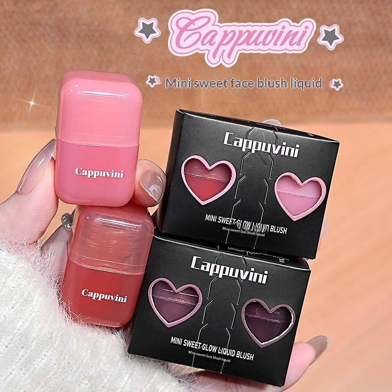 Cappuvini Мини Увлажняющие Жидкие Румяна Энергичный Сладкий Румянец Румяна Стойкие Легко Наносятся Естественно Дышащие