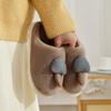 Woemn Men Cotton Slippers Home Autumn and Winter Thick-soled Non-slip Eva Plush Warm Slippers