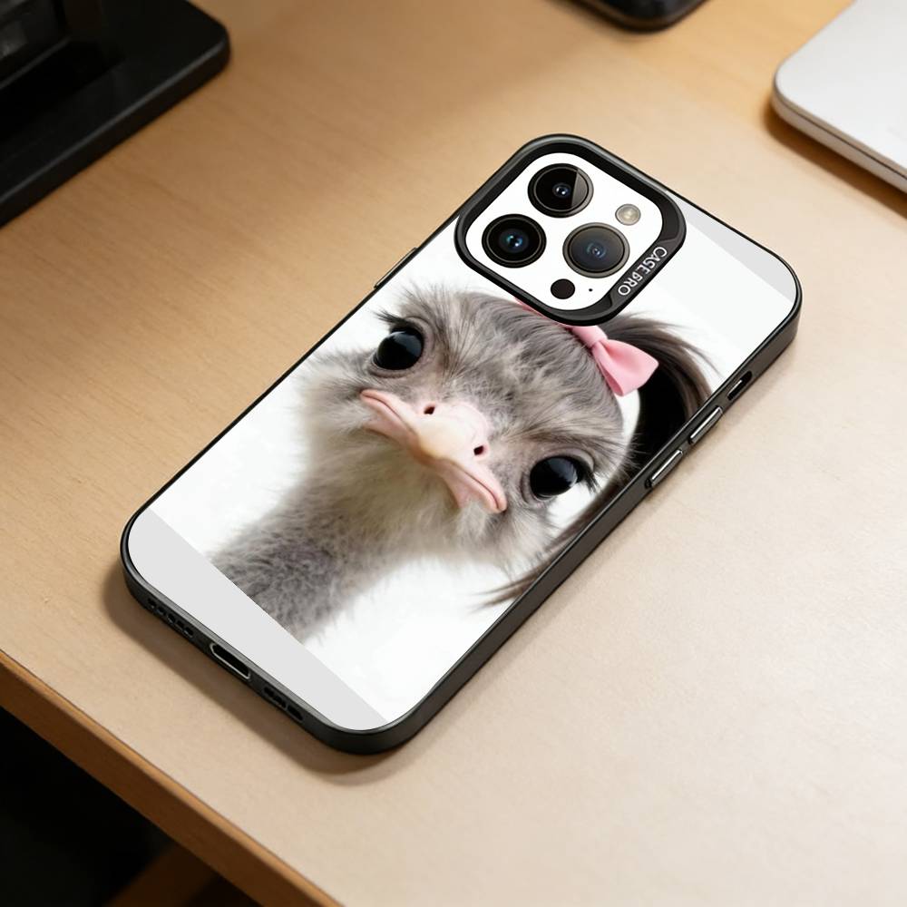 D-Забавные животные Чехол для телефона Для iPhone 17,16,15,14,13,12,11 Plus,Pro Max,XS,Красочный серебристый Чехол для телефона Funda Cover