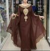 Islamic Kaftan Farasha Gown Dress Moroccan Stylish Abaya Long Hand Work Dubai
