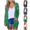 Women's Christmas Long Sleeve Front Cardigan Printed Top Lightweight Jacket