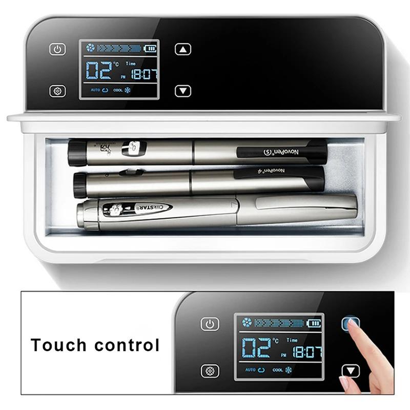 0~18 Градусов Диабетический Портативный Дорожный Холодильник Интеллектуальный Контроль Температуры Охладитель Инсулина Перезаряжаемый Медицинский Термоконтейнер