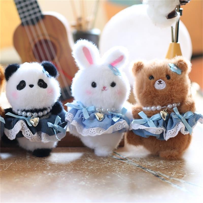 Милый танцующий зверёк медведь кролик енот панда плюшевая кукла мягкая тряпичная кукла брелок подвеска на сумку украшение подвеска мягкая игрушка подарок для ребёнка