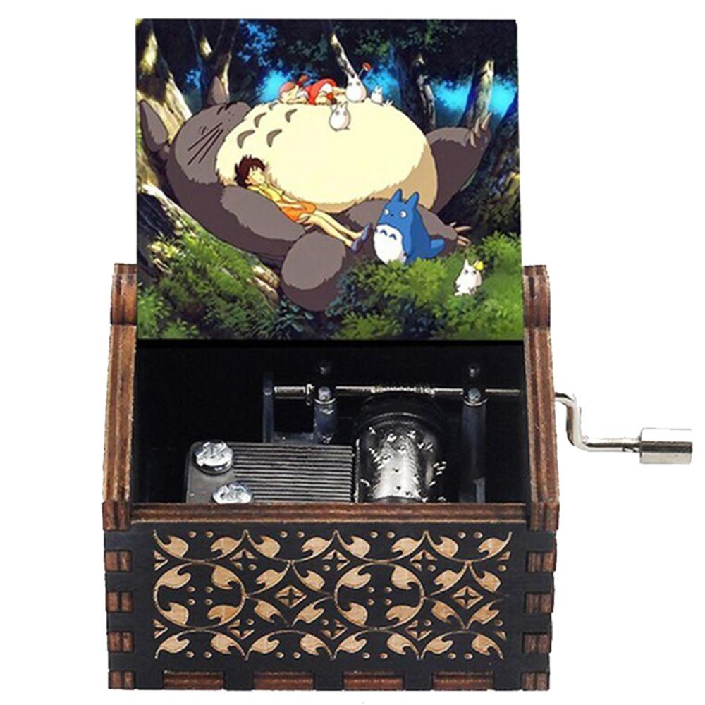 Wooden Hand Cranked Music Box You Are My Sunshine Can't Help Falling in Love Valentine's Day To Christmas Birthday Gift 3