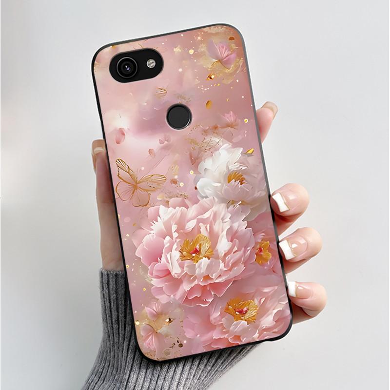 For Google Pixel 3a XL Case Black Bumper Soft TPU Silicone Cover for Pixel 3A XL Phone Cases Pixel3A 3 A 3AXL Butterfly Capa