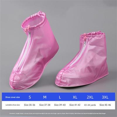 Непромокаемые бахилы, удобные уличные водонепроницаемые и нескользящие взрослые мужские и женские толстые износостойкие ПВХ резиновые сапоги средней