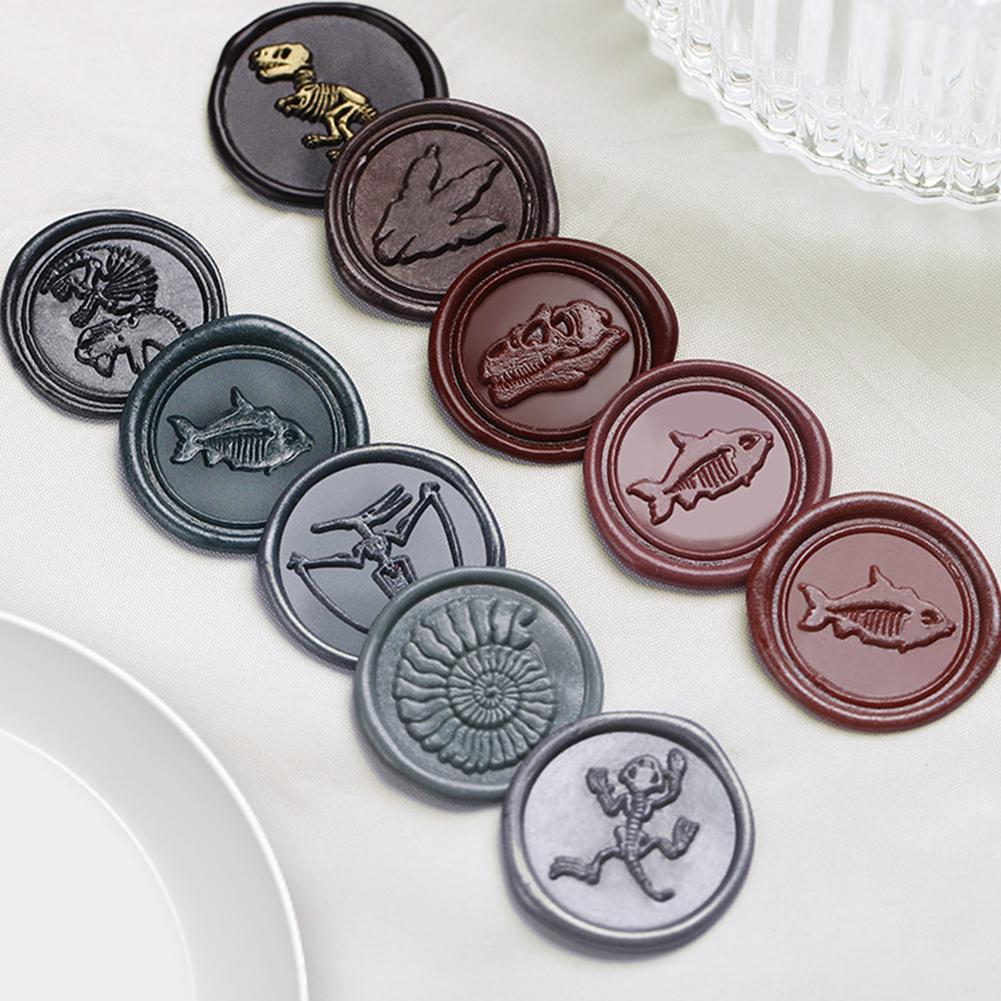 Меловой ископаемый Запечатывающие Штампы Голова Ископаемого Динозавра Восковая Печать Для Скрапбукинга Украшение Конверта Приглашения