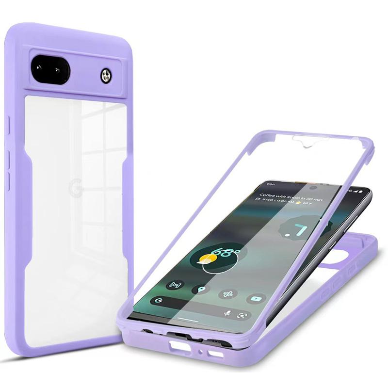 360-градусный двухсторонний гибридный прозрачный чехол для телефона для Google Pixel 6A, прочный мягкий чехол-бампер для Google Pixel 6a GX7AS GB62Z, прозрачный противоударный чехол